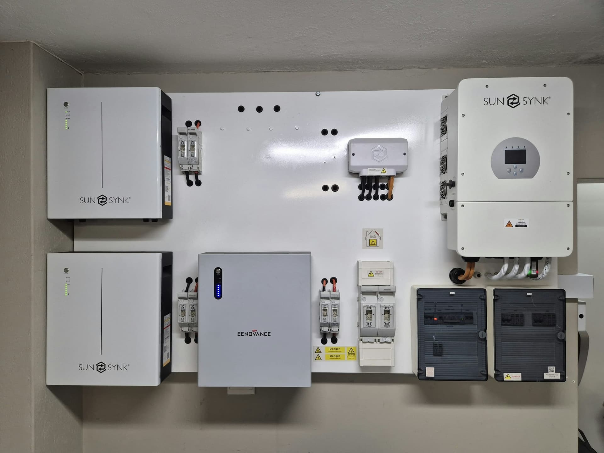 Hybrid inverter wall installation